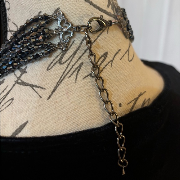 Vintage Large Runway Style 6 Strand Crystal Bib Necklace - Picture 3 of 7